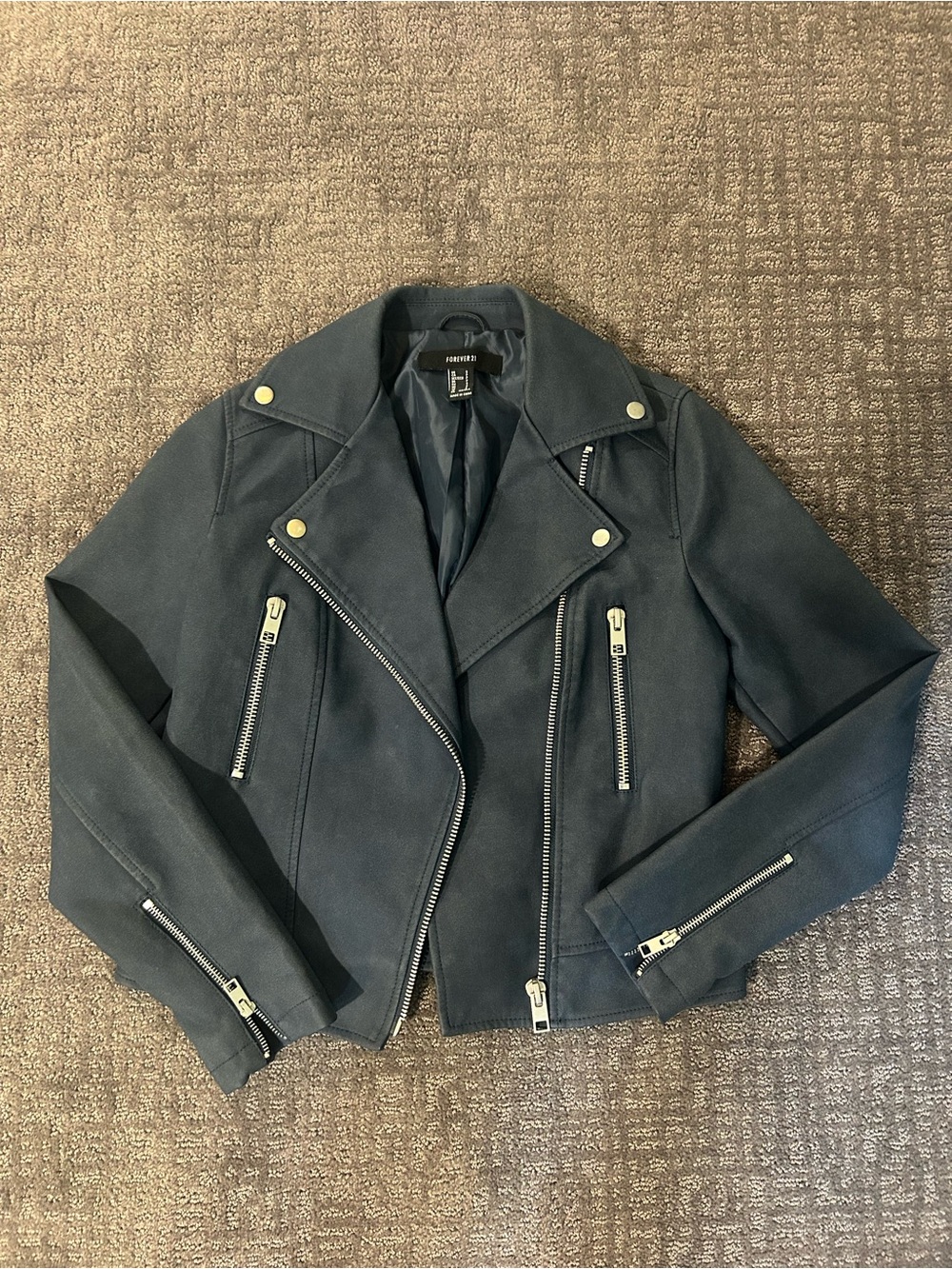 Forever 21 Women's dark teal Moto Jacket